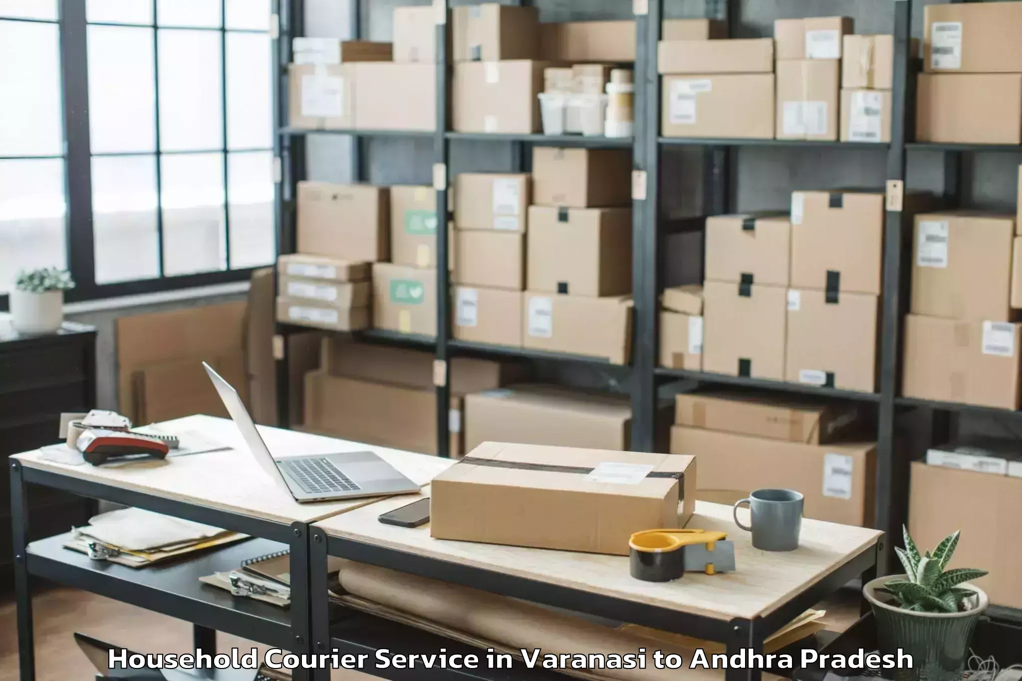 Reliable Varanasi to Yelamanchili Household Courier